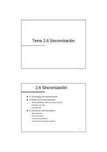 Tema 2.6 Sincronización 2.6 Sincronización