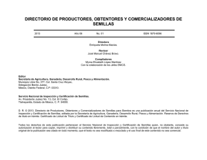 DIRECTORIO DE PRODUCTORES, OBTENTORES Y