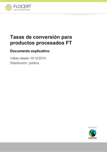 Política de Tasa de Conversión - español (181 kB PDF) - FLO-Cert