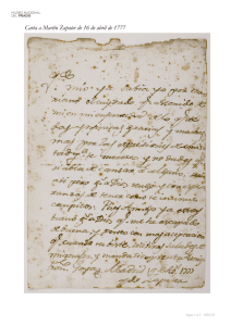 Carta a MartÃ n Zapater de 16 de abril de 1777