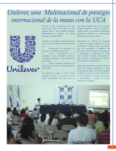Unilever, una Multinacional de prestigio internacional de la mano