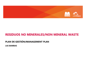 Plan de Gestión de Residuos No Minerales