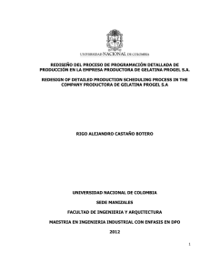 redise&ntilde;o del proceso de programaci&oacute;n detallada de producci&oacute;n en
