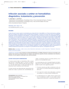 Infección asociada a catéter en hemodiálisis: diagnóstico
