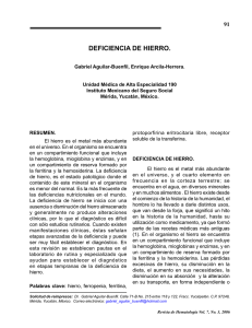 DEFICIENCIA DE HIERRO.