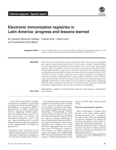 Electronic immunization registries in Latin America: progress and