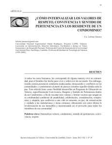 ¿cómo internalizar los valores de respeto, convivencia y sentido de