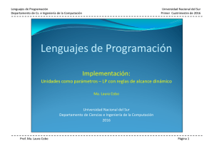 Lenguajes de Programación - Departamento de Ciencias e