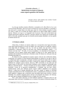 ¡Guardar silencio…! Reflexiones en torno al silencio como espacio