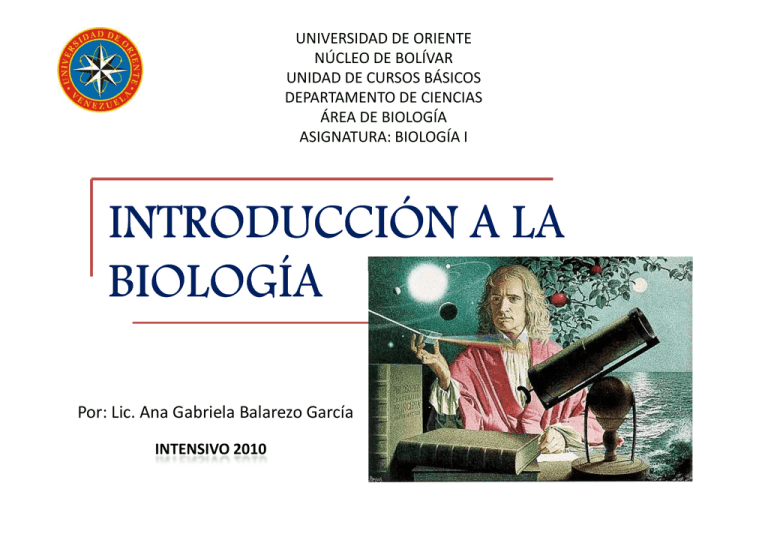 INTRODUCCIÓN A LA BIOLOGÍA