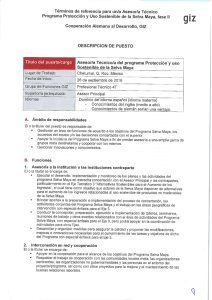 Page 1 Términos de referencia para un la Asesora Técnico A