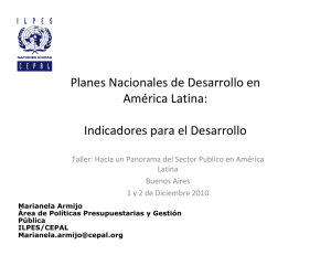 Planes Nacionales de Desarrollo: América Latina