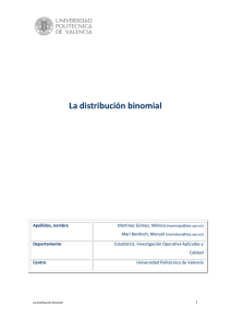 La distribución binomial