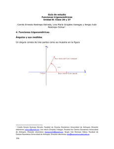 Guía de estudio Funciones trigonométricas Unidad B: Clase 26 y 27