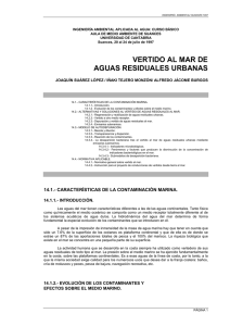 vertido al mar de aguas residuales urbanas