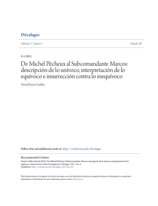 De Michel PÃªcheux al Subcomandante Marcos