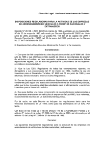 Disposiciones Reguladores para la Actividad de la Empresa de