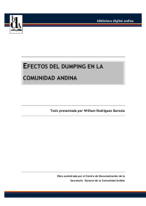 Efectos del dumping en la - Secretaría General de la Comunidad