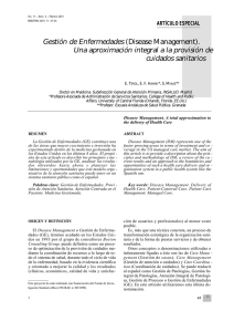 Gestión de Enfermedades (Disease Management). Una