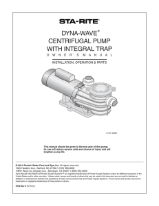 dyna-wave centrifugal pump with integral trap