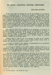 De Sancti Augustini notione creationis: María Rosa de Bonilla
