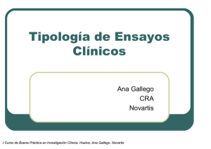 Tipología de Ensayos Clínicos AGL 150507