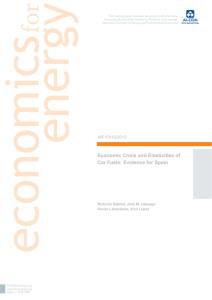 Economic Crisis and Elasticities of Car Fuels: Evidence for Spain