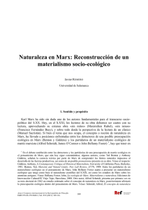 Naturaleza en Marx: Reconstrucción de un materialismo socio