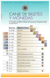 Canje de Billetes y Monedas