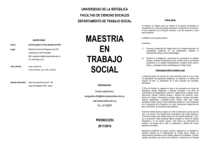 Maestría en Trabajo Social – FCS