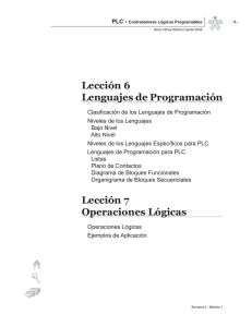 Lección 6 Lenguajes de Programación Lección 7 Operaciones