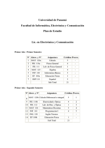 Universidad de Panamá Facultad de Informática, Electrónica y