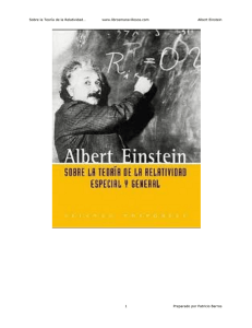 Sobre la Teoría de la Relatividad…