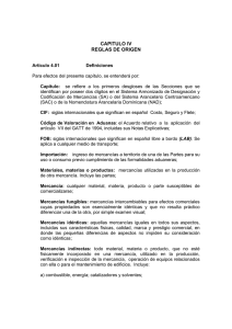 CAPITULO IV REGLAS DE ORIGEN - Portal de Transparencia Fiscal