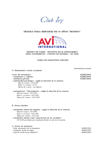 Descargar la tabla de garantías de AVI International