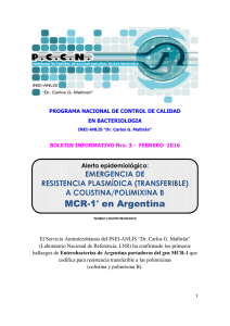MCR-1* en Argentina - antimicrobianos.com.ar