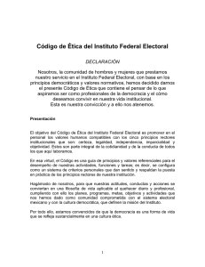 Código de Ética del Instituto Federal Electoral