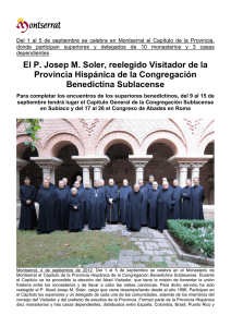El P. Josep M. Soler, reelegido Visitador de la Provincia Hispánica
