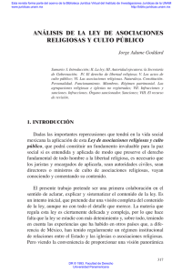 análisis de la ley de asociaciones religiosas y culto público