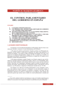 El Control Parlamentario en el Gobierno de España