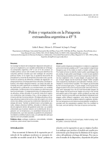 Polen y vegetación en la Patagonia extraandina argentina a 45º S