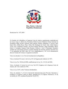 Resolución No. 1472-2005 - Observatorio Judicial Dominicano