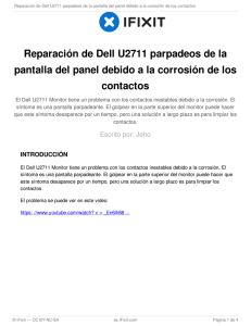 Reparación de Dell U2711 parpadeos de la pantalla del