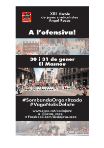 programa de la XIII Escola de joves sindicalistes Ángel Rozas