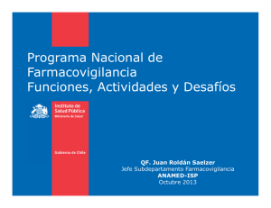 Programa Nacional de Farmacovigilancia Juan Roldan