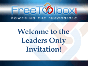 Welcome to the Leaders Only Invitation!