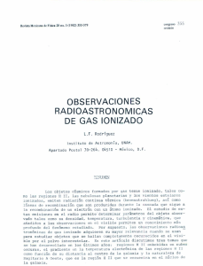 OBSERVACIONES RADIOASTRONOMICAS DE GAS IONIZADO