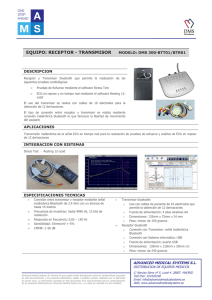 equipo: receptor - transmisor modelo: dms 300-btt01/btr01
