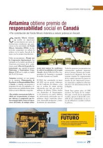 Antamina obtiene premio de responsabilidad social en Canadá