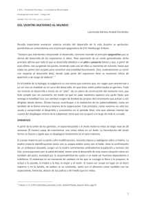 Del vientre materno al mundo - Facultad de Psicolog&iacute;a